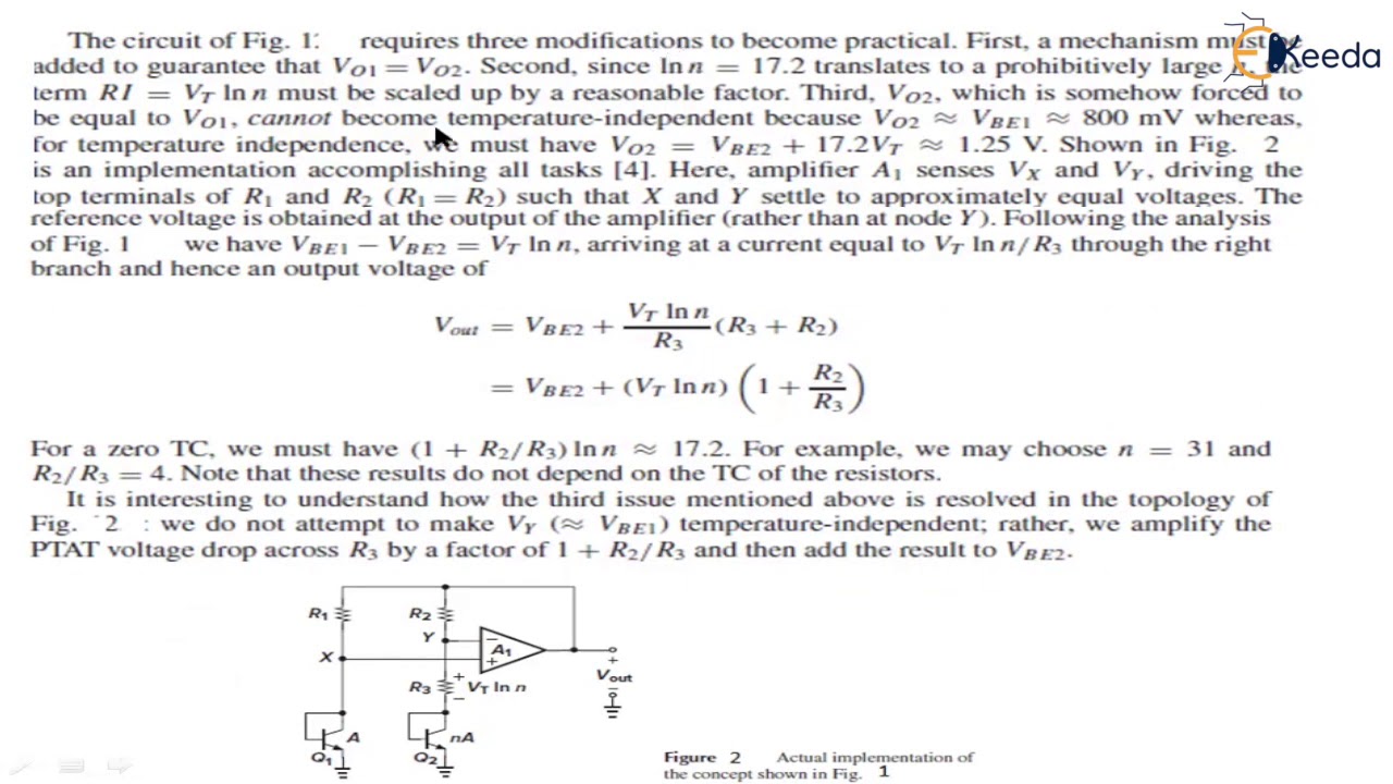 Bandgap Reference - Analog Building Block - Analog & Mixed VLSI Design