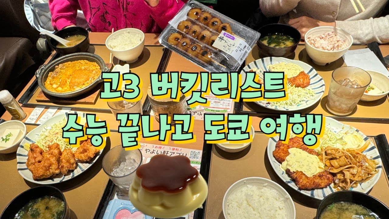 수능끝난 사촌 동생들과 일본 도쿄 여행  프롤로그 (나리타공항, 일본 편의점 푸딩, 야요이켄, 구라마에역) Tokyo trip with cousins