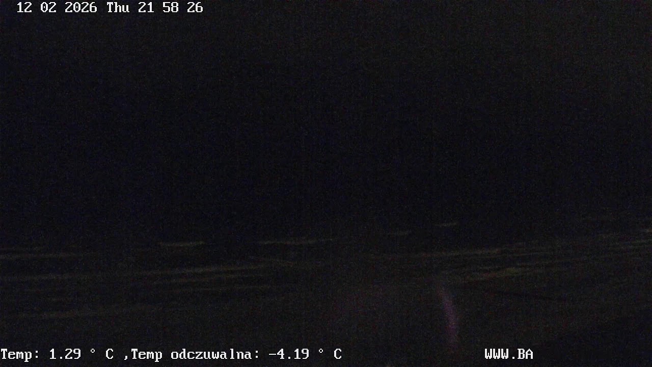 Plaża w Niechorzu zimą z widokiem na morze