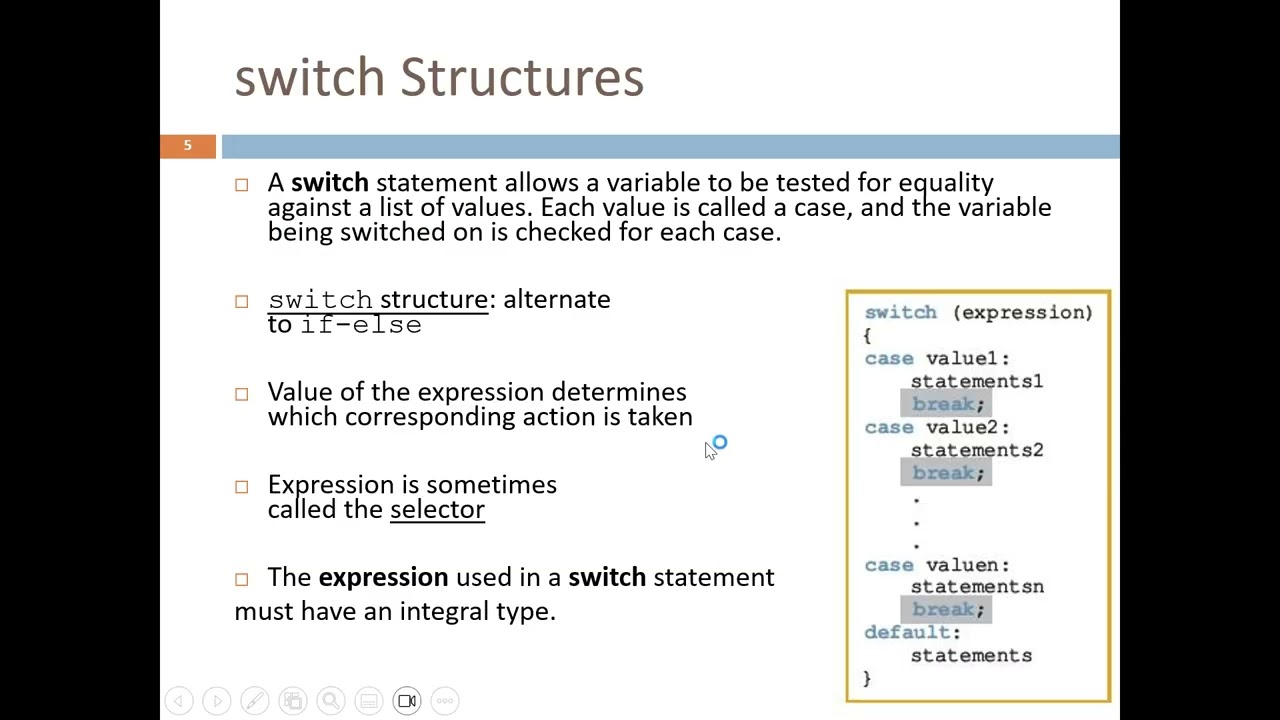 C++ Week 6 - Control Statement (2)