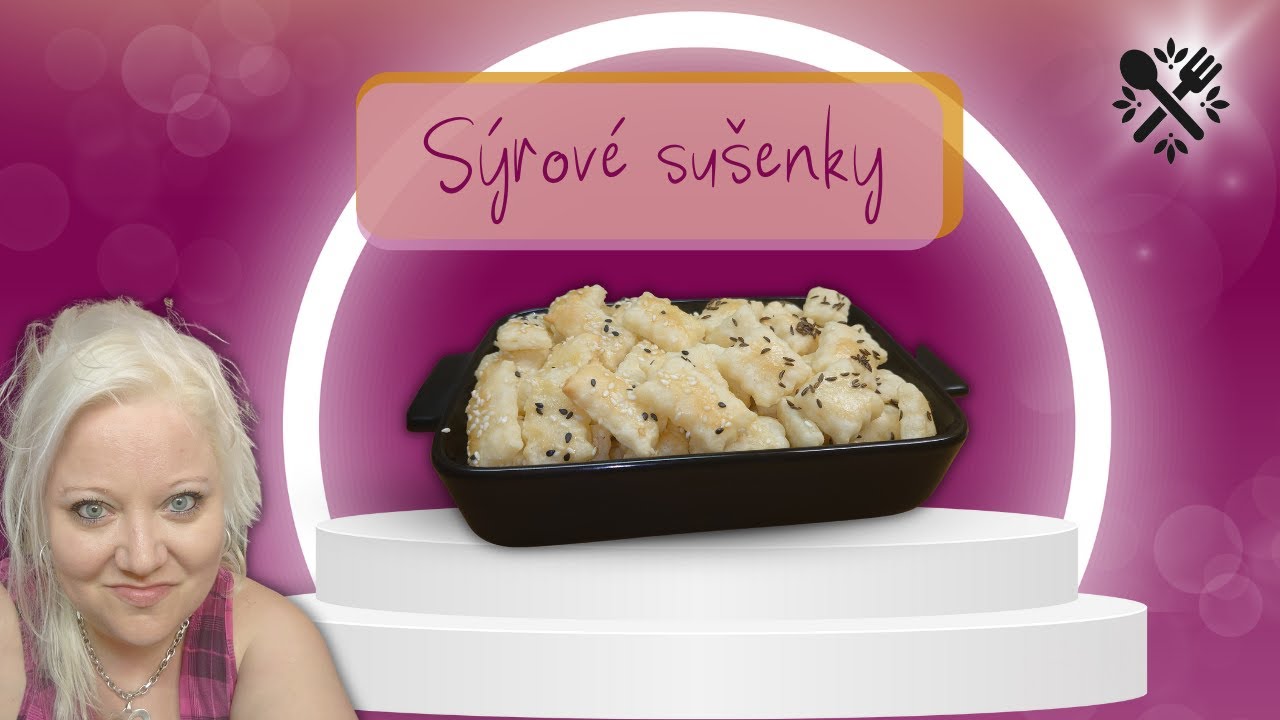 Rychlé sýrové sušenky (krekry) k televizi jako pohoštění (cheesy crackers)