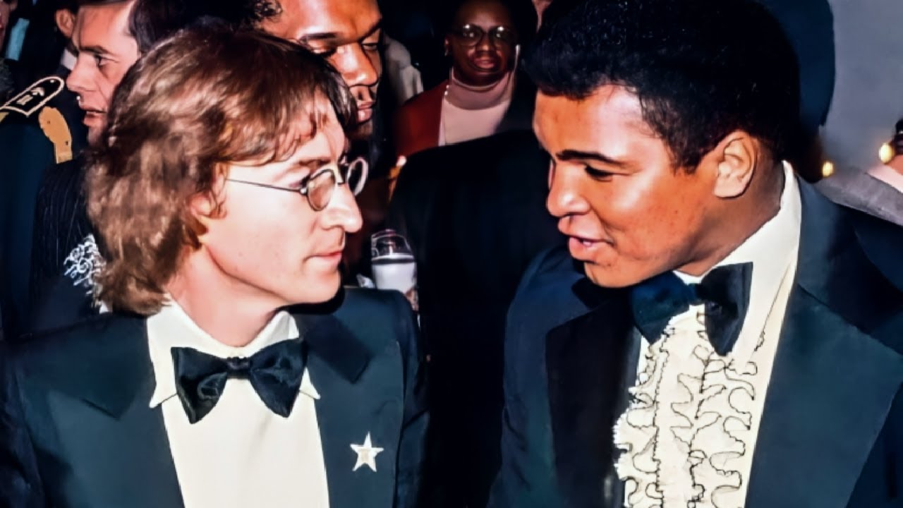 John Lennon and Muhammad Ali at Jimmy Carter's Inaugural Party (1977)