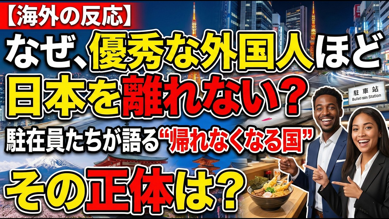 【海外の反応】なぜ優秀な外国人ほど日本を離れたがらないのか？駐在員たちが語る“帰れなくなる国”の正体