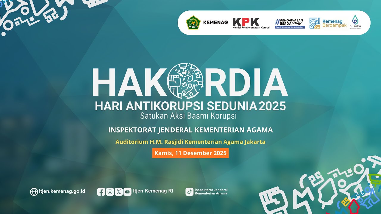 🔴LIVE! Peringatan HAKORDIA Tahun 2025 Itjen Kemenag RI