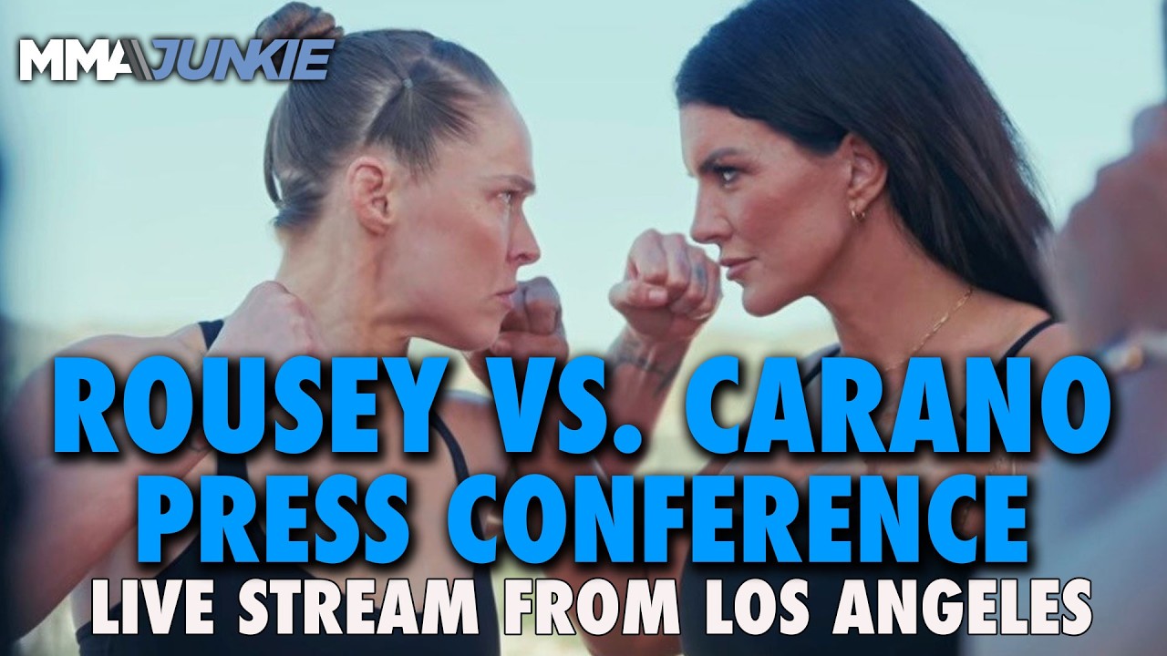 🔴 Rousey vs. Carano first press conference with Francis Ngannou, Jake Paul and more
