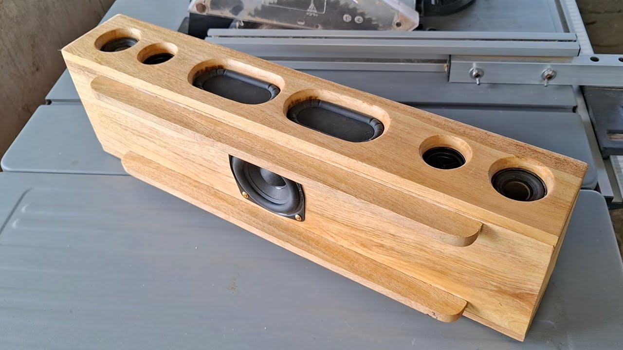 Turning White Wood into 2.1 Channel Diy Soundbar 