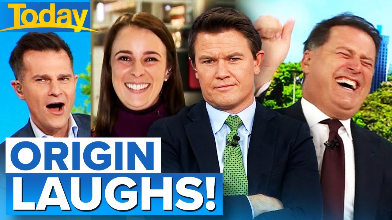 Karl in stitches at reporter’s ‘Queenslander’ chant ahead of Origin opener | Today Show Australia