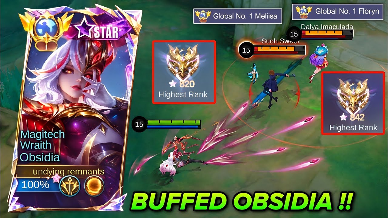 BUFFED OBSIDIA VS +800 STARS TOP 1 GLOBAL MELISSA & FLORYN!! (CAN I WIN?) - Mobile Legends