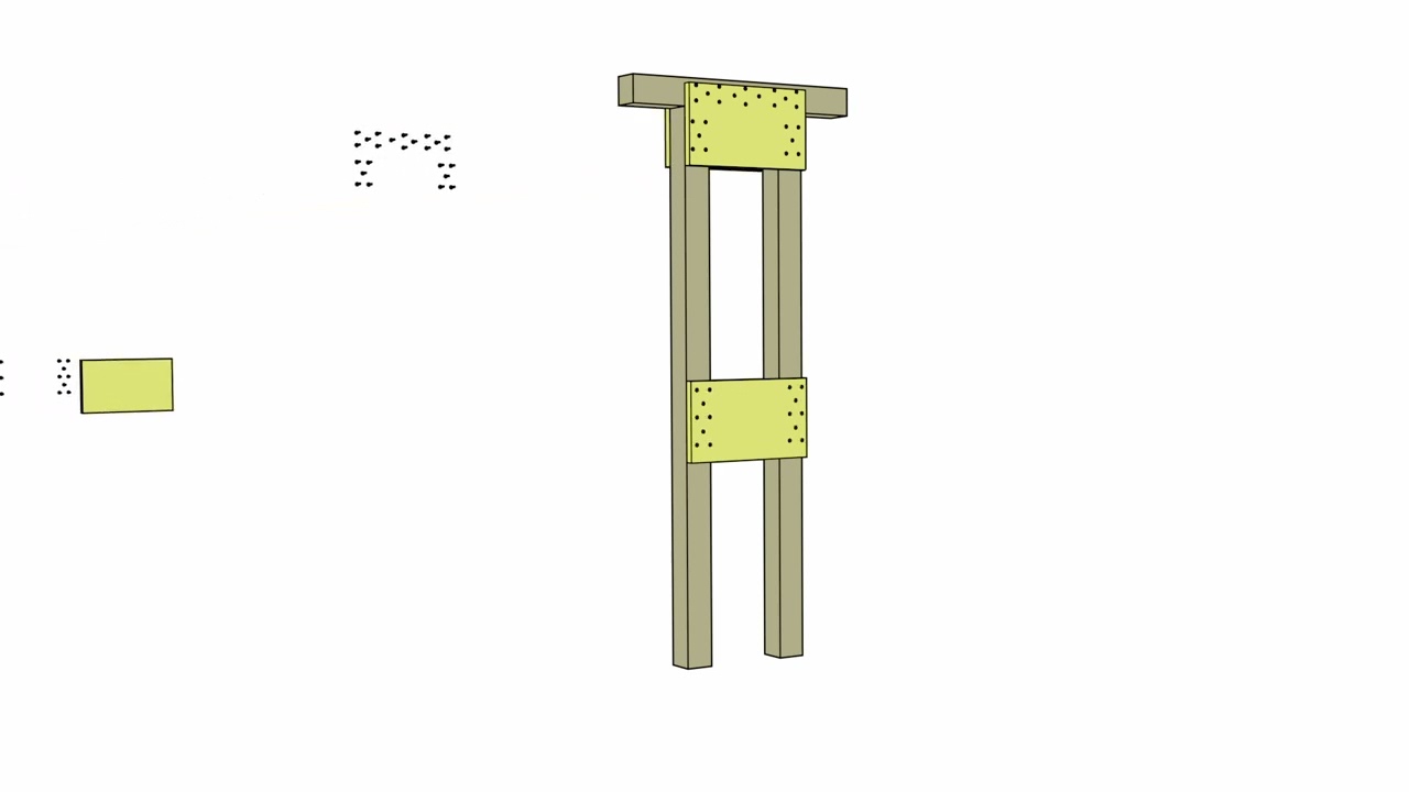 02. DVOJITÁ T – PODPĚRA, postup instalace sestavy