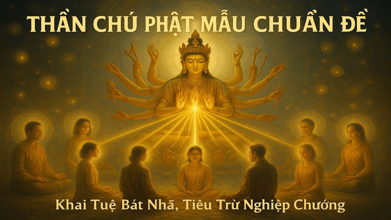 🪷THẦN CHÚ PHẬT MẪU CHUẨN ĐỀ 🪷| Khai mở trí Bát Nhã - Tiêu trừ Nghiệp Chướng | MAHA CUNDI DHARANI