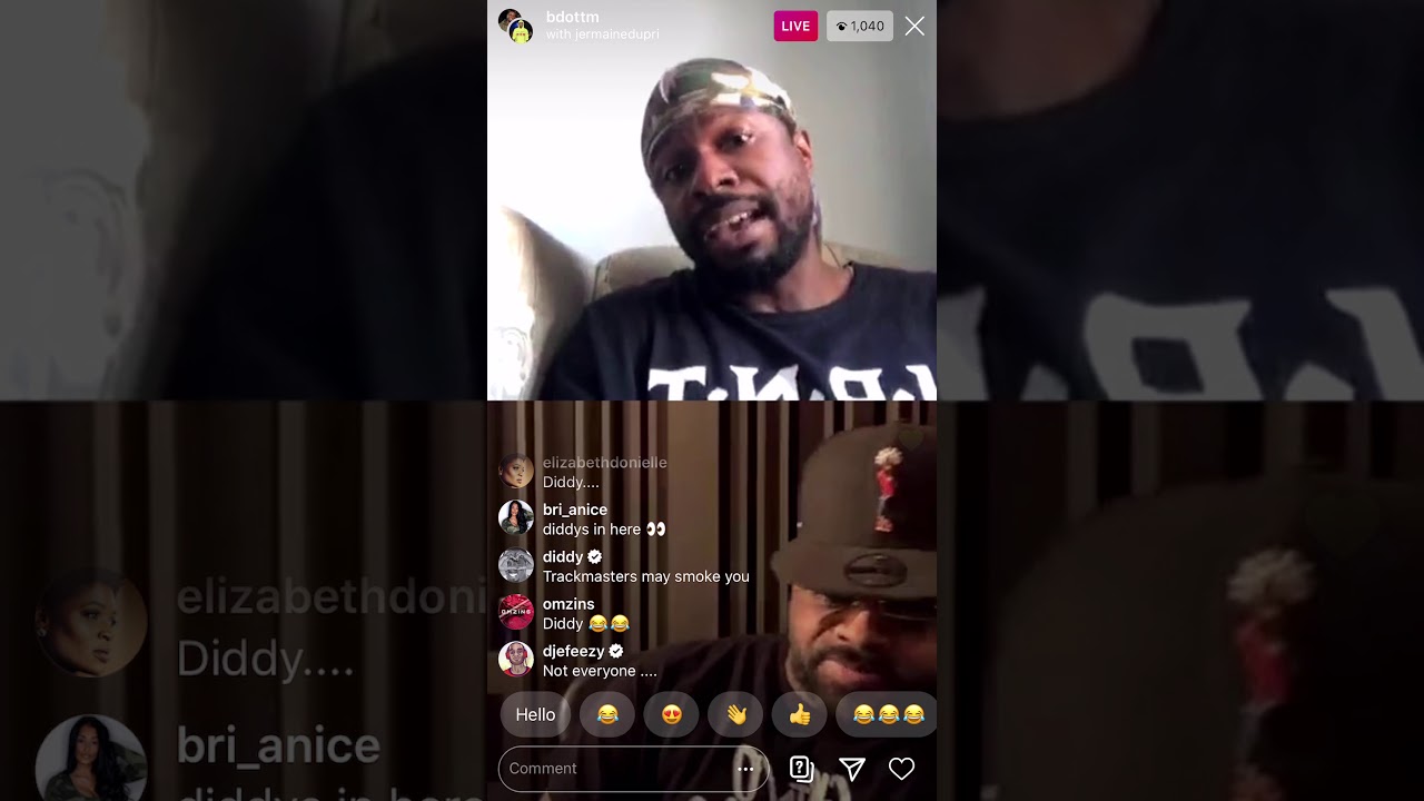 Diddy Confronts Jermaine Dupri with BDot on IG Live
