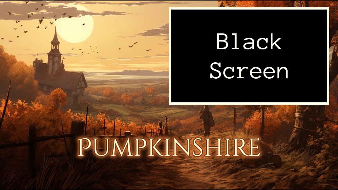 9 H, BLACK SCREEN Rural Autumn Ambience and Music 🎃| cozy autumn village ambience, positive music
