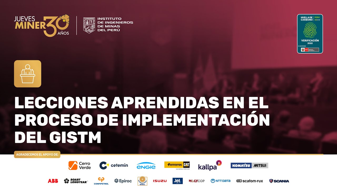 Lecciones aprendidas en el proceso de implementación del GISTM