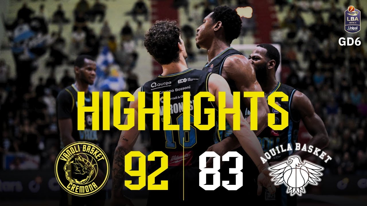 Serie A LBA, 6ª giornata | HIGHLIGHTS | Vanoli Cremona - Aquila Trento 92-83