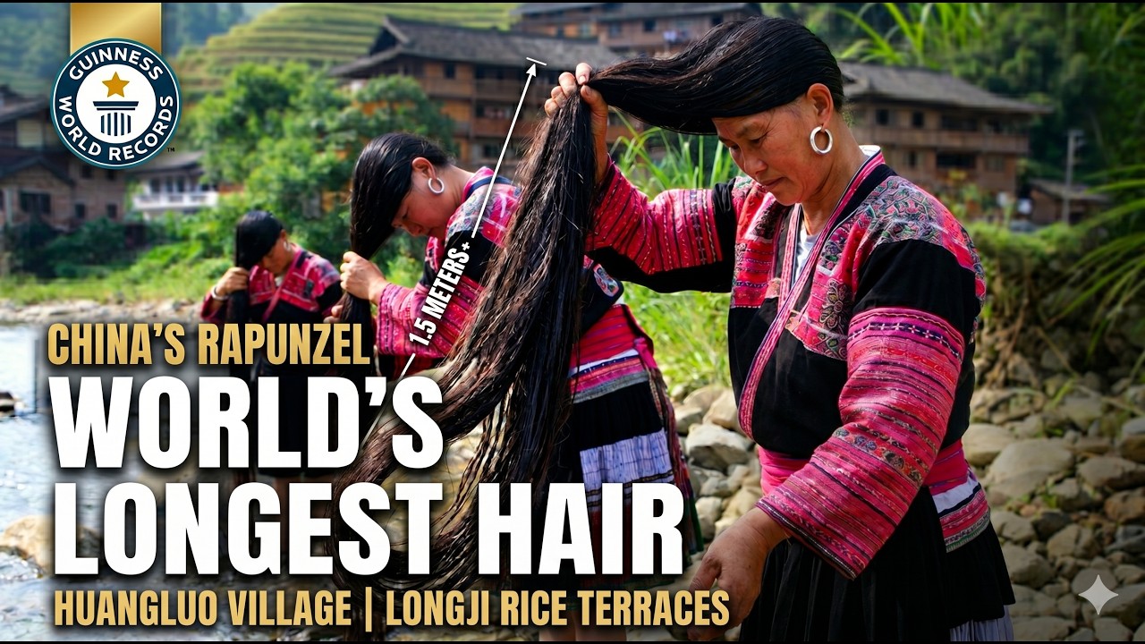 China’s Rapunzel Village | Yao Women with World’s Longest Hair [龙脊梯田 红瑶女]