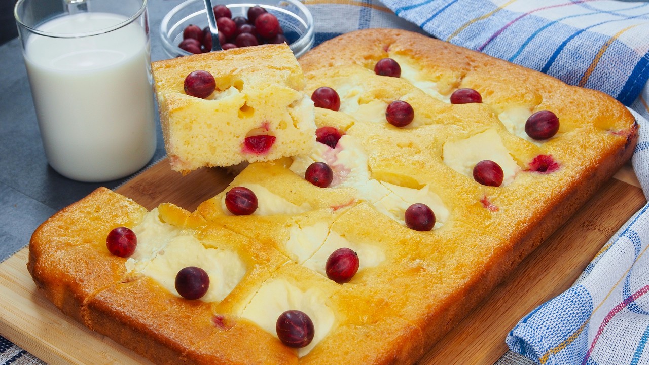 The most Delicious and Fastest pie i've ever made! The Famous cottage cheese pie