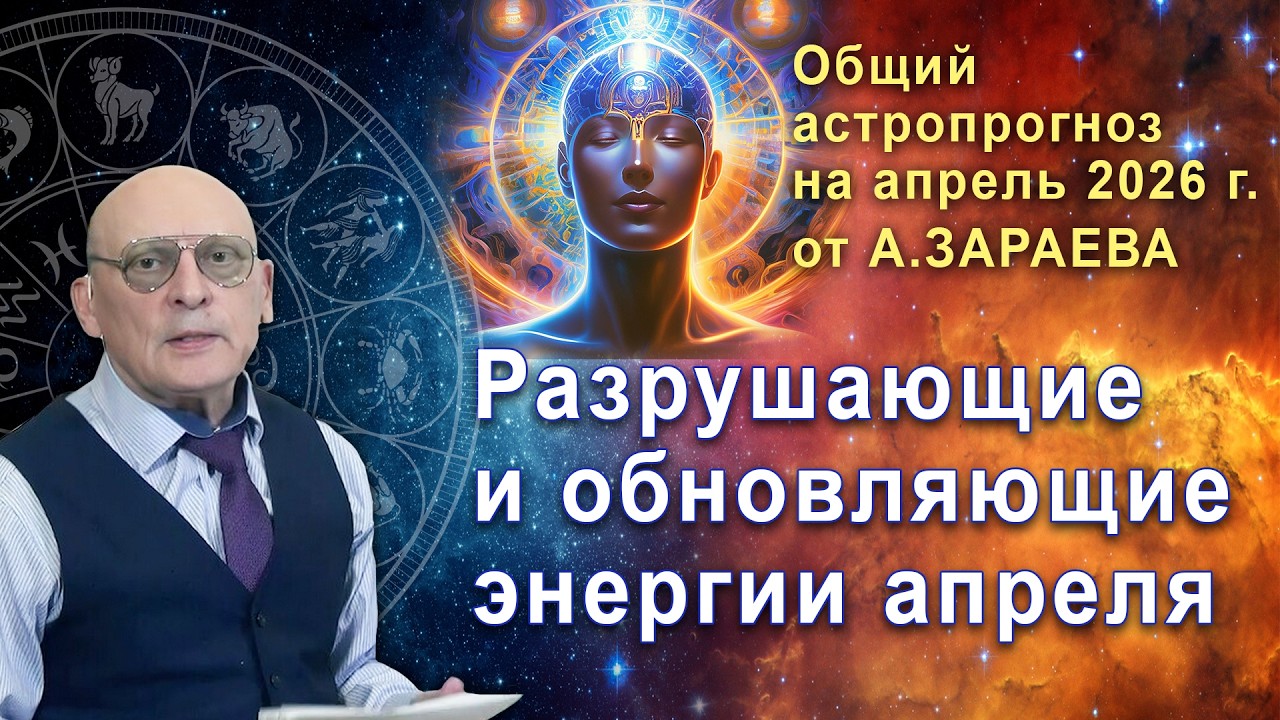 РАЗРУШАЮЩИЕ И ОБНОВЛЯЮЩИЕ ЭНЕРГИИ АПРЕЛЯ * АСТРОПРОГНОЗ НА АПРЕЛЬ 2026 ГОДА ОТ А. ЗАРАЕВА