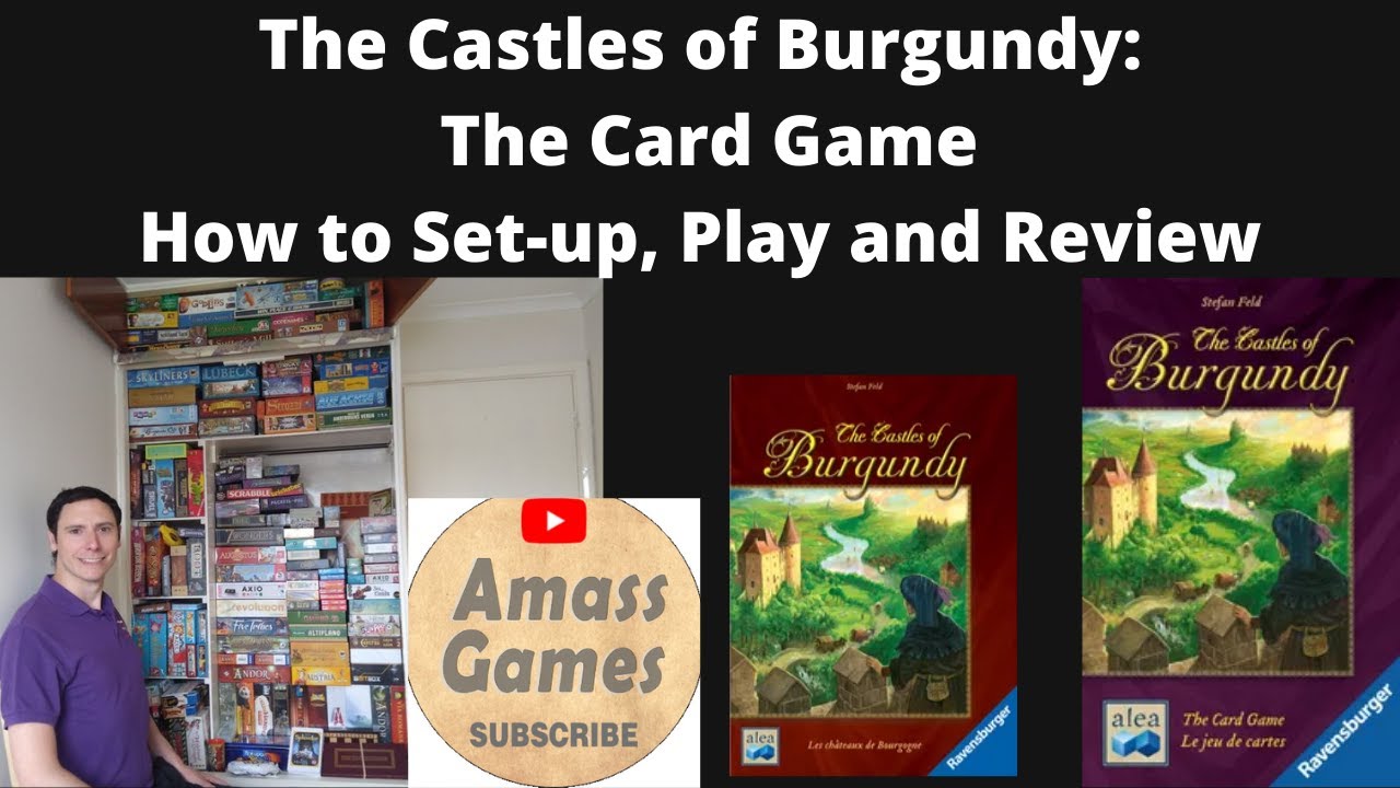 The Castles of Burgundy: The card game - How to Setup, Play and Review board game.  * Amass Games *