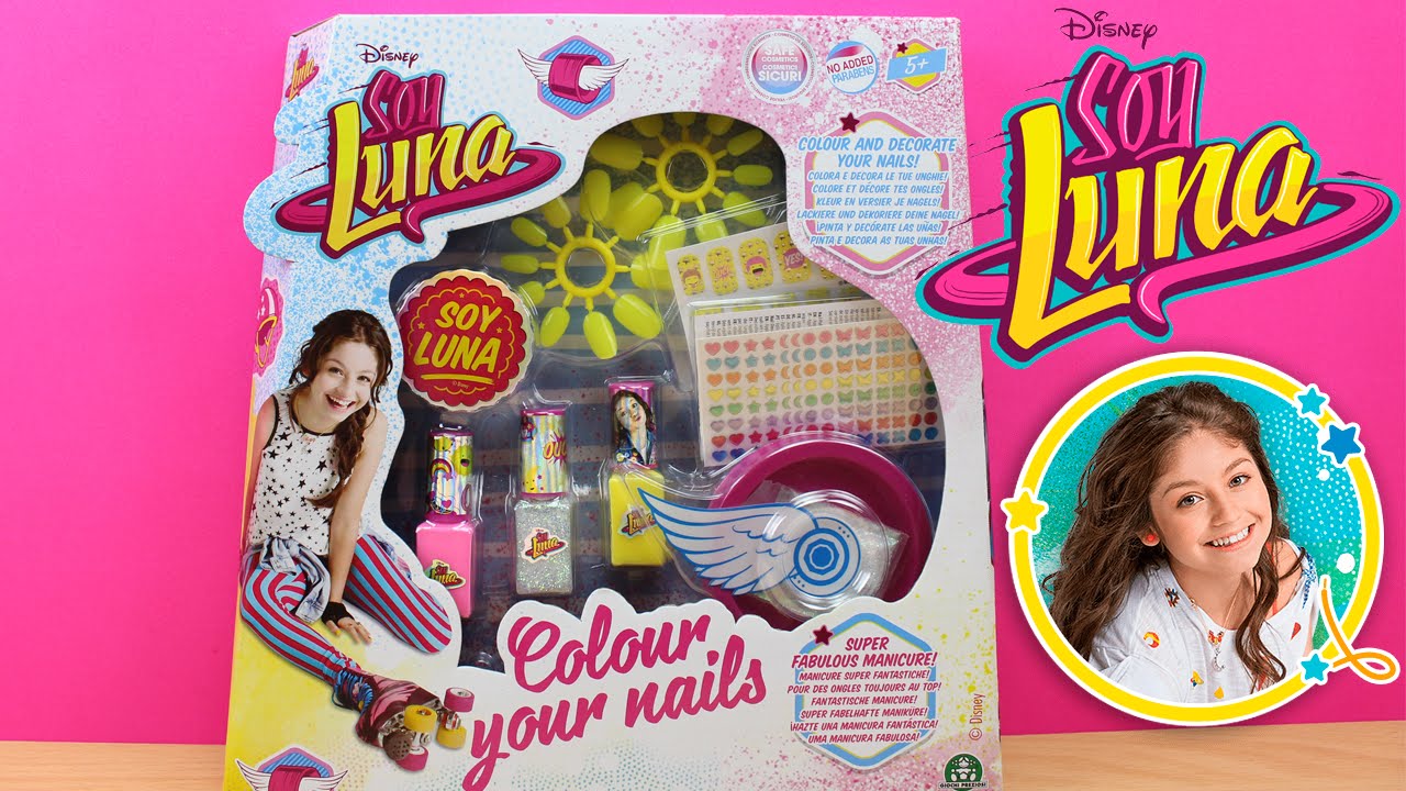 Set de manicura de SOY LUNA en español | Juguetes de Soy Luna de Disney | Cosmética para niñas