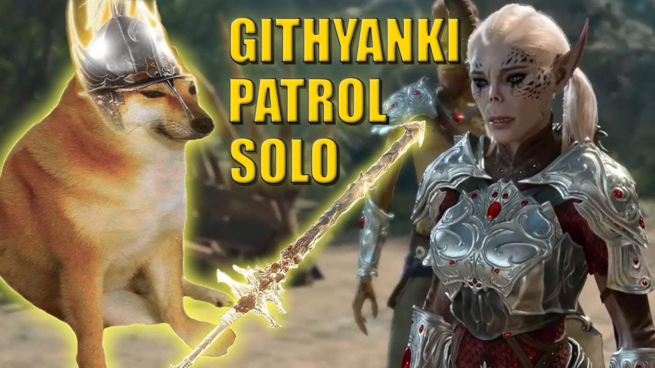 Paladin Solo Honour Mode vs Githyanki Patrol - BG3