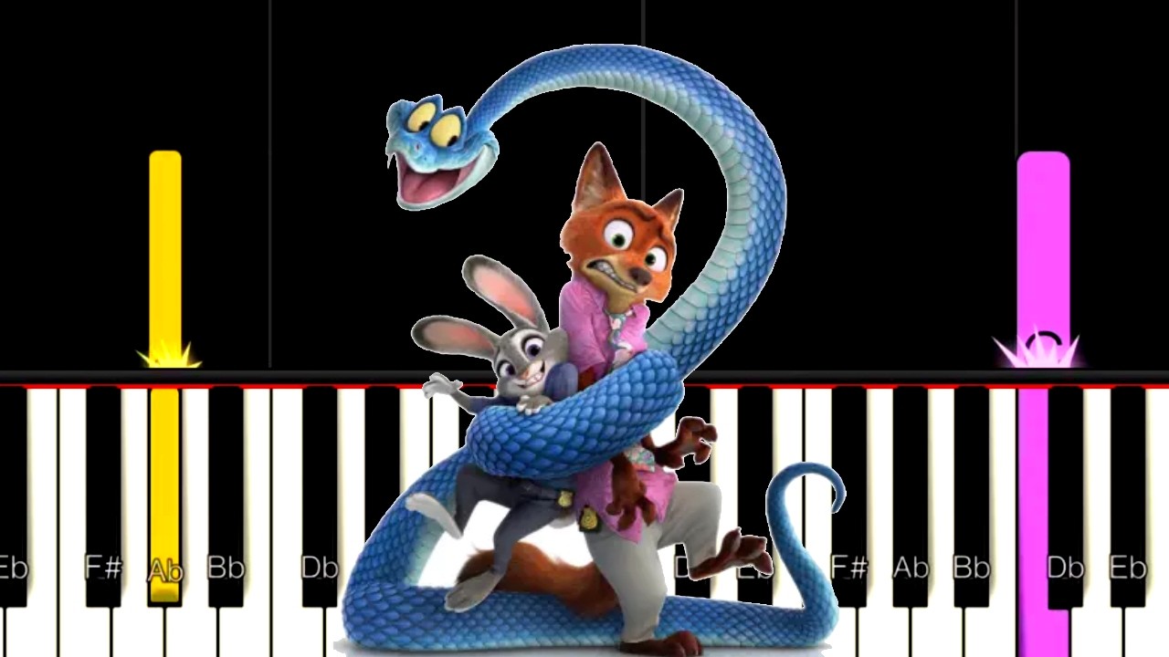 Shakira - Zoo | ZOOTOPIA 2 - EASY Piano Tutorial