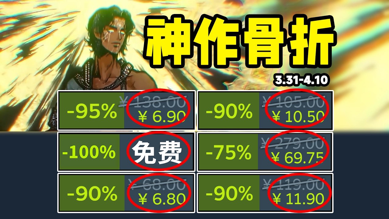 清明節假期特輯！8000萬份銷量頭牌帶領一眾神作骨折背刺！還有喜加一！Steam史低遊戲推薦 3.31-4.10