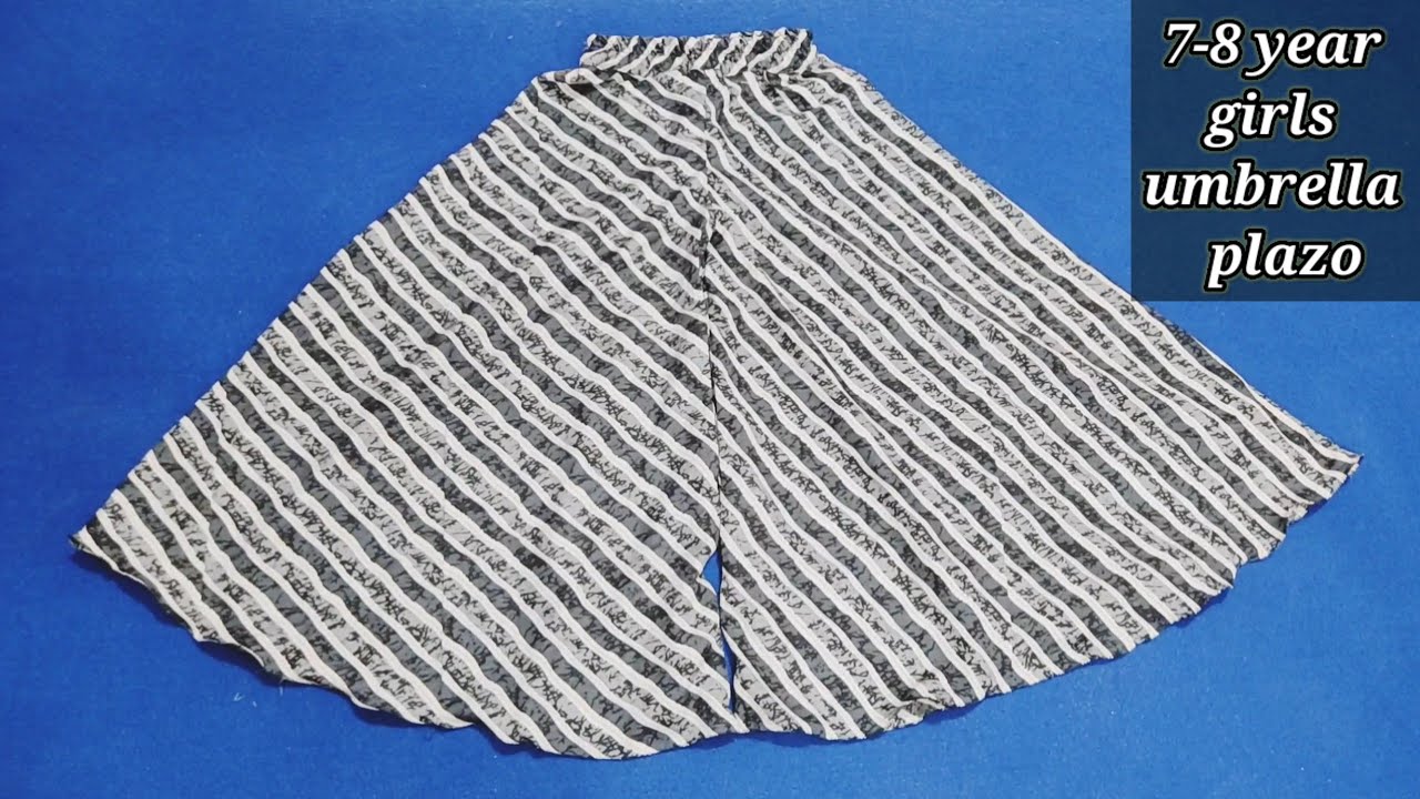 7 to 8 year's girls circular plazzo cutting and stitching/circular plazzo/umbrella plazzo/