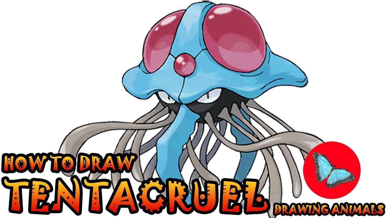 How To Draw Tentacruel From Pokemon | Drawing Animals