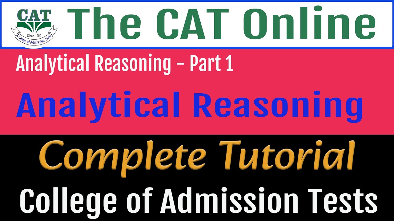 Mastering Analytical Reasoning for Tests | The CAT Online Preparation | Lecture by Muhammad Idrees