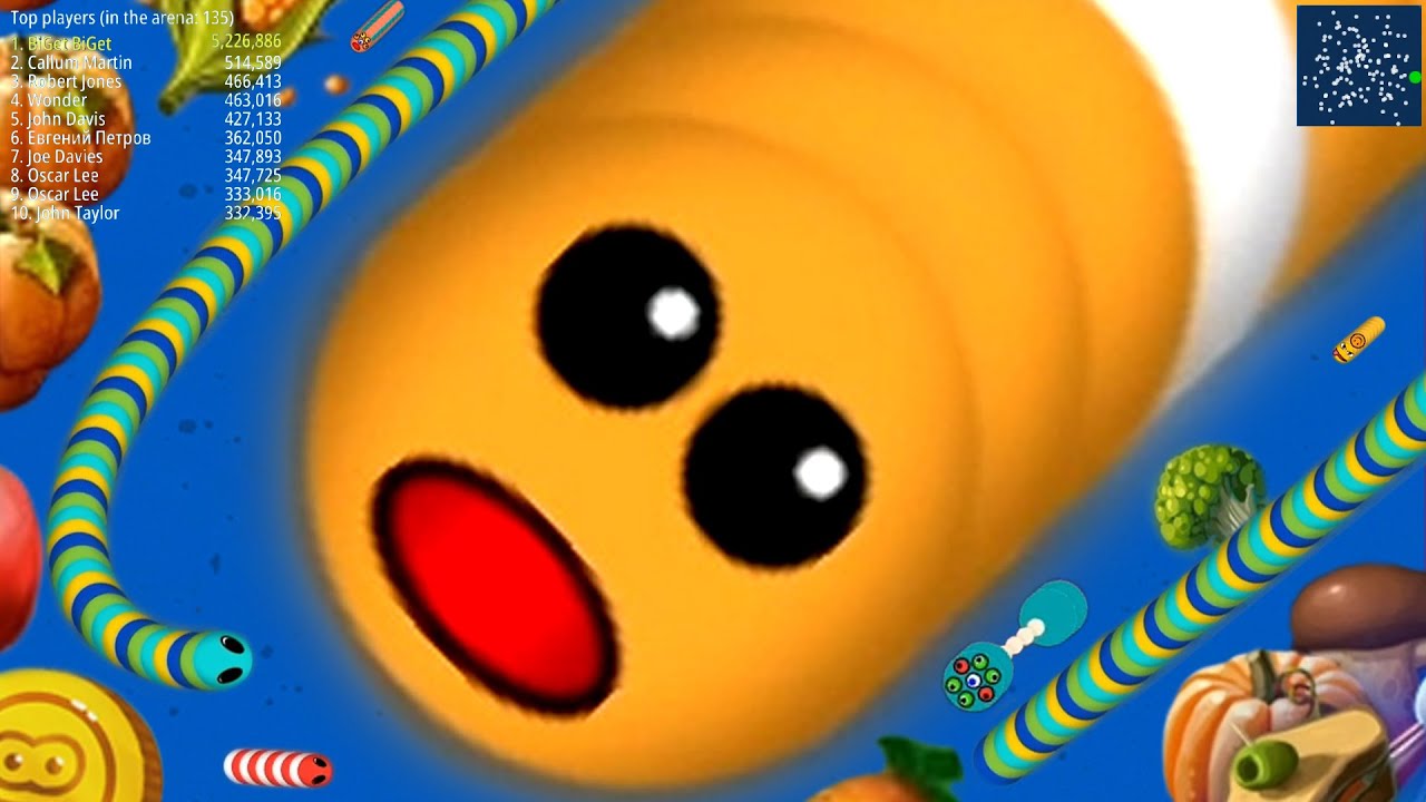 WormsZone.io Pro Giant Slither Snake Top 01 /Trolling Best World Record WormsZoneio #277