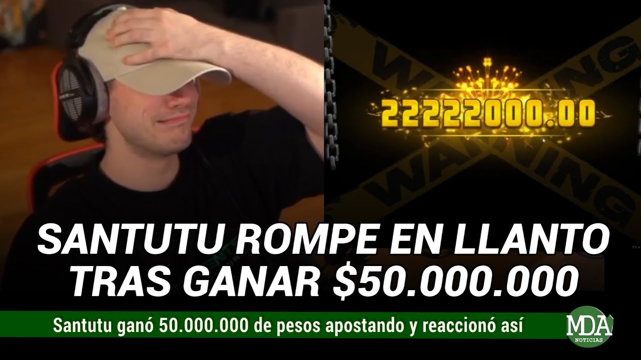 SANTUTU LLORA de EMOCIÓN tras GANAR $50.000.000 apostando: “Esto es para mi mamá”