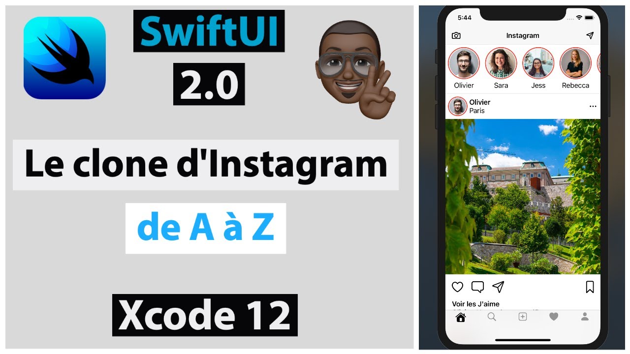 Tuto Complet Instagram Clone de A à Z en SwiftUI avec Xcode 12 et iOS 14 #ios