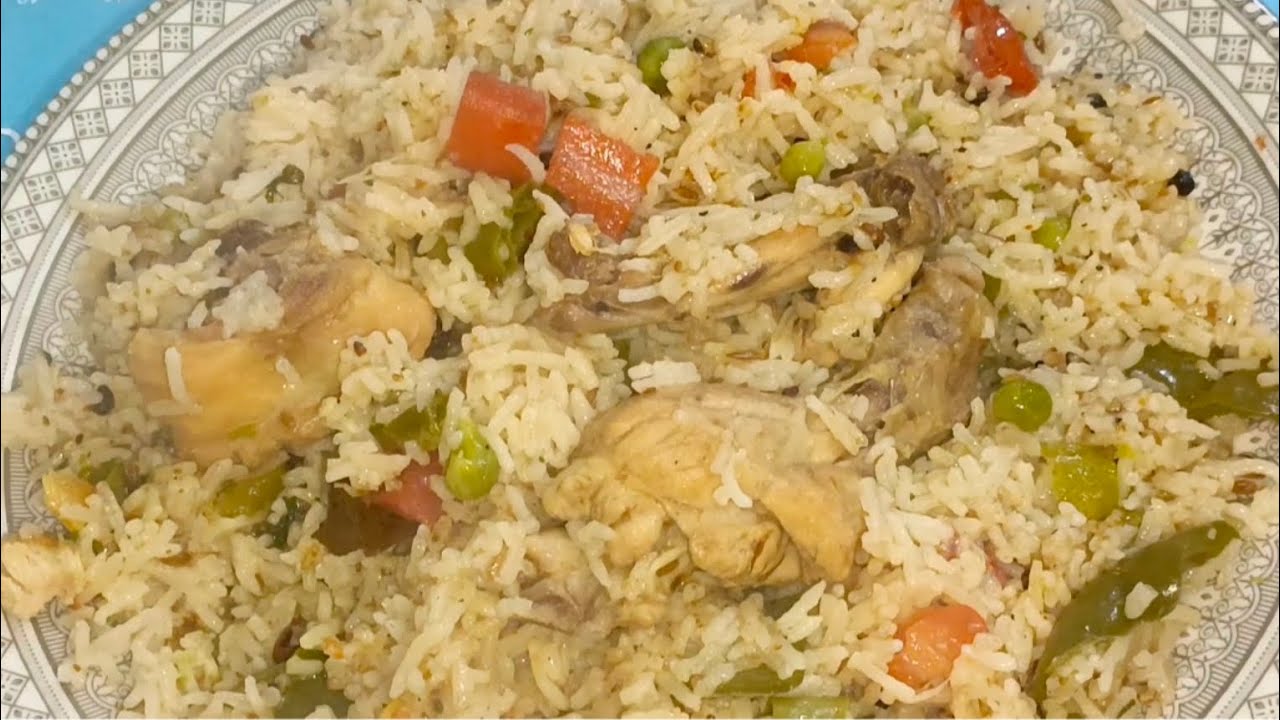 WHITE CHICKEN PULAO RECIPE BY ALLY'S KITCHEN.