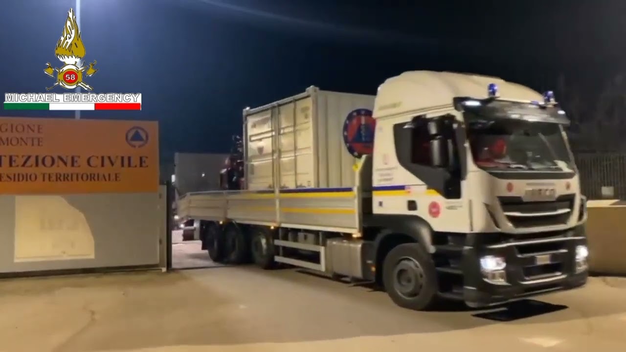 [USCITA COLONNA MOBILE PROTEZIONE CIVILE PIEMONTE IN SUPPORTO ALLA TURCHIA]