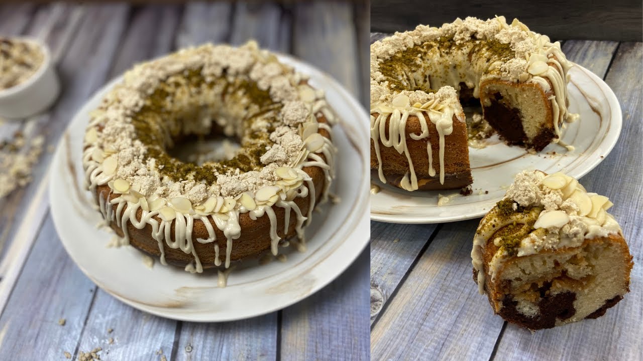 طريقة كيك الحلاوة الطحينية بالشوكلاتة🥮 ..كيك غير تقليدية وألذ من كده بجد مفيييش!