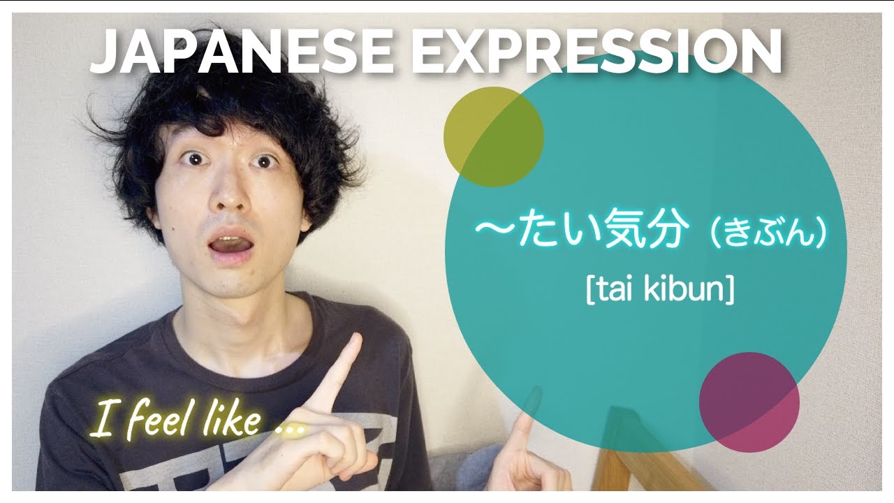 【USEFUL JAPANESE EXPRESSION】〜たい気分（きぶん）[tai kibun] / (I feel like...)