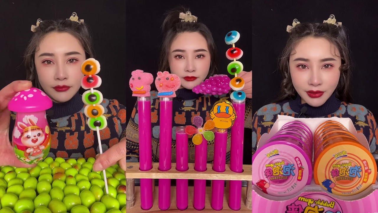 ASMR Конфеты 🍬 Игрушки принцессы 👑 Забавные очки 🤓 Фруктовое желе 🍇 Клубничные лакомства 🍓 EP546