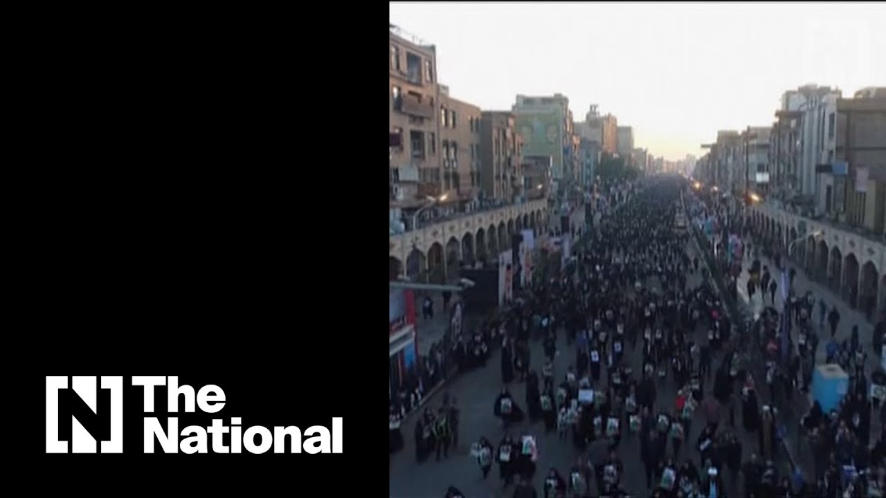 Aerial images of Qassem Suleimani's funeral procession in Iran
