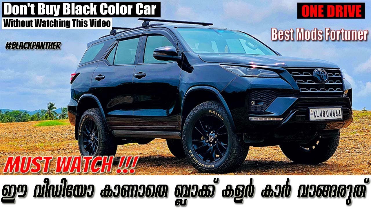 How To Maintain Black Cars | BEST MODIFIED Toyota Fortuner | BLACK PANTHER | Must Watch 😍🔥
