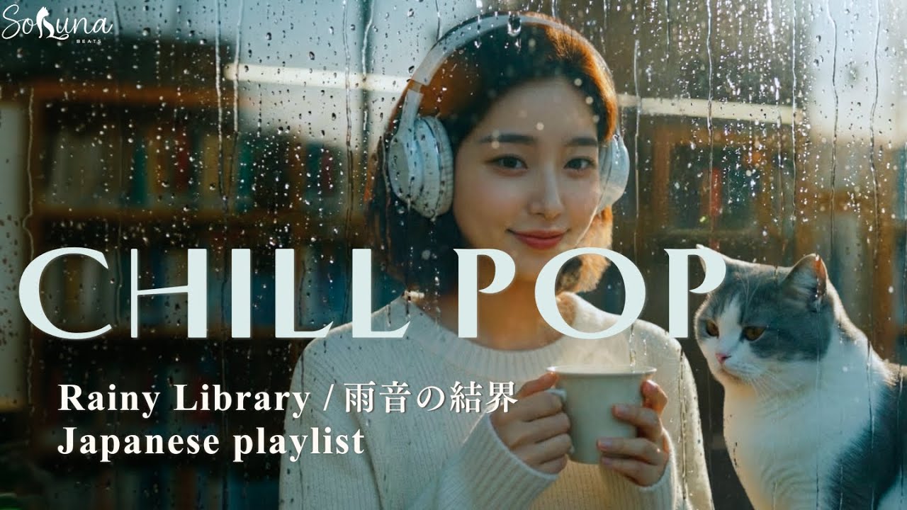 Japanese Chill Pop 🌧️ When the world gets too loud, hide away here | Rainy Library Focus