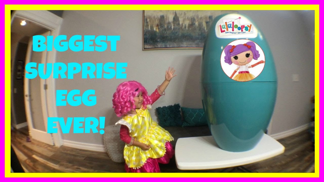 BIGGEST LALALOOPSY SURPRISE EGG EVER! Jewelry Maker, Musical Cake, Dance with Me Doll