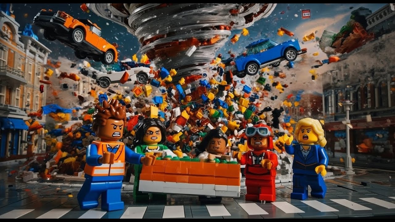 LEGO City DISASTER  Tsunami and Tornado Hit Simultaneously #legocity #legodisaster #tsunami #tornado