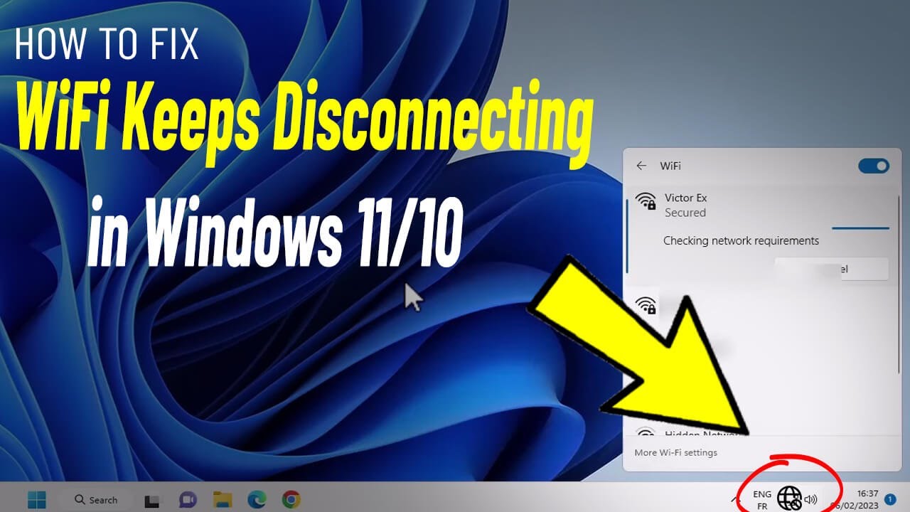 Решить : Wi-Fi продолжает отключаться в Windows 11 / 10 | Fix WiFi Keeps Disconnecting ✅