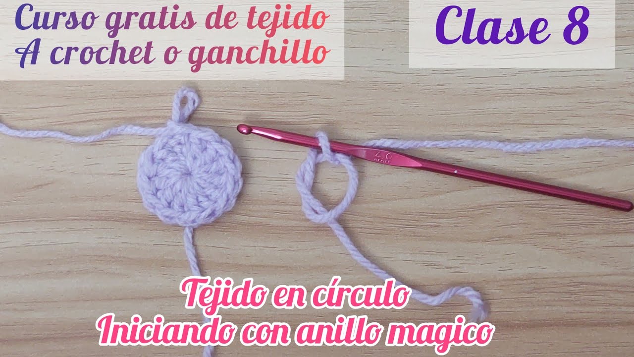 tejido en círculo iniciando con anillo mágico como tejer anillo mágico