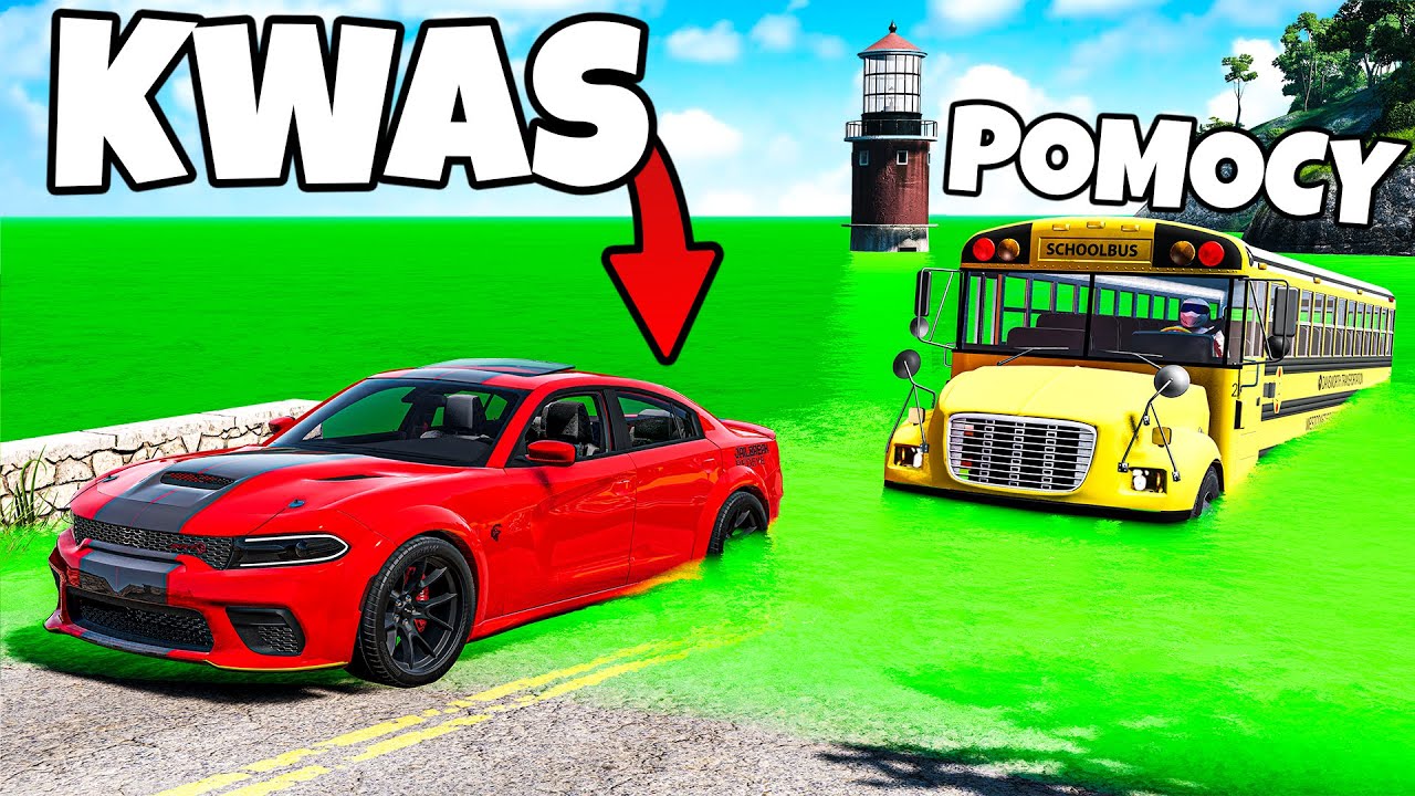 ❄️ KWAŚNA POWÓDŹ? UCIECZKA SUPERAUTAMI DO WULKANU! | BeamNG Drive |