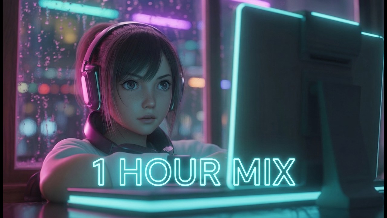 Synthwave/Cyberpunk Lo-Fi 🌧️ 1 Hour to Focus, Study, Gaming & Code (Original Mix)(Unreleased Tracks)
