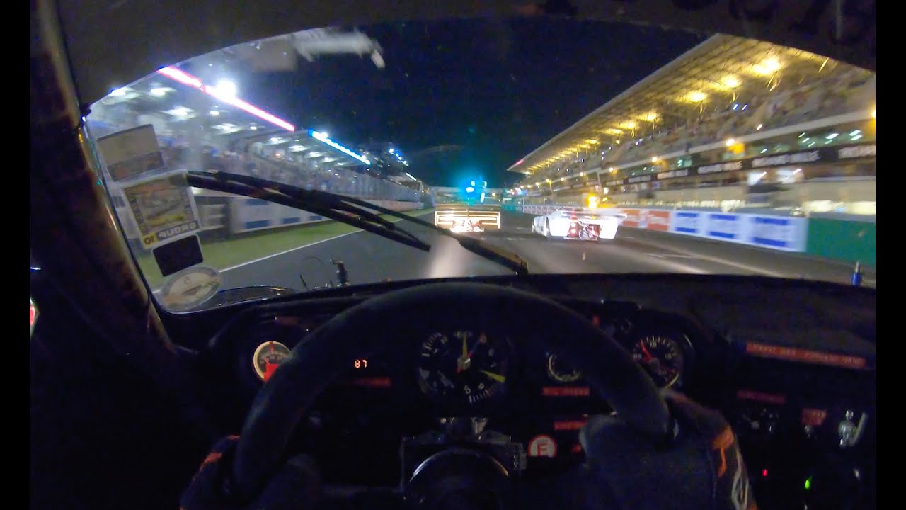 Helmet Cam LeMans at Night Porsche 935