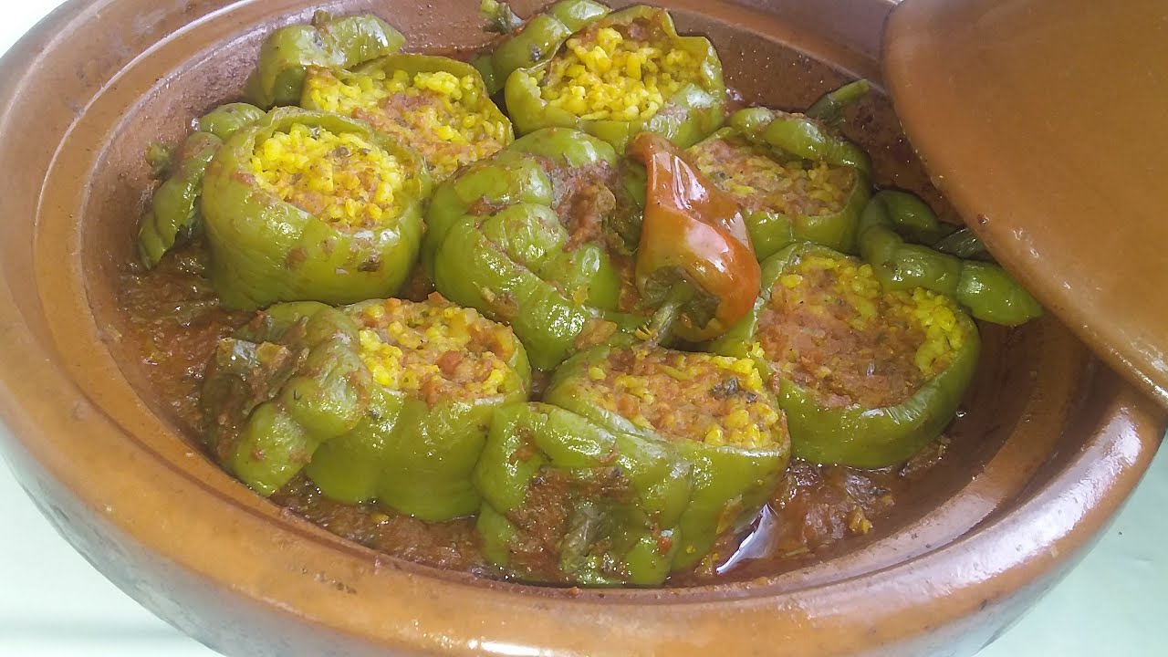 غداء سهل وسريع مغربي بدون لحوم فلفلة معمرة بالروز طبق لذيذ واقتصادي