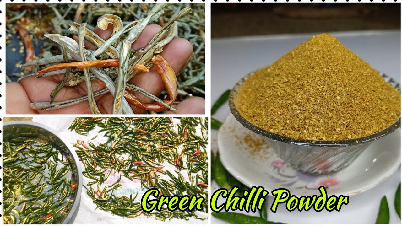Green Chili powder| Homemade green chilli powder