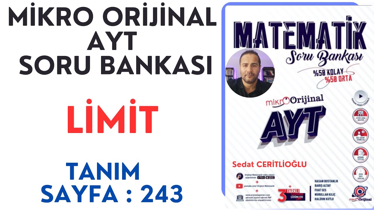 LİMİT SÜREKLİLİK | MİKRO AYT SORU BANKASI SYF:243 | #orijinalmatematik  #mikroorijinal # yks2024